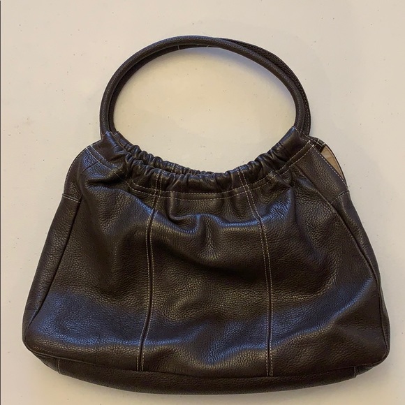 Vintage Ann Taylor Loft Brown Leather Hand Bag - Picture 1 of 8